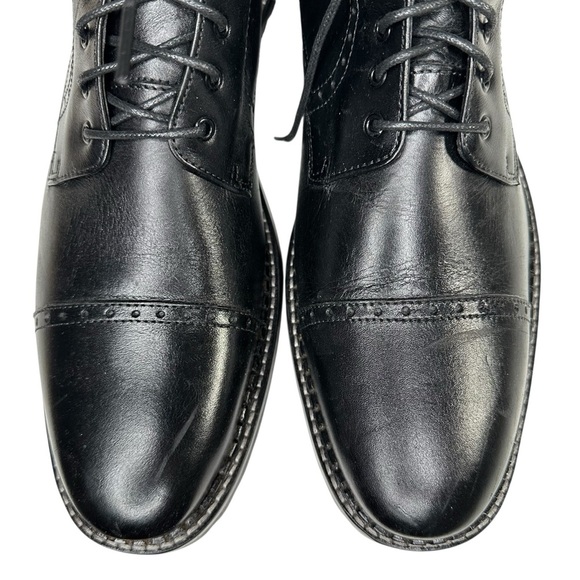 Johnston & Murphy Garrison Black Leather Brogue Cap Toe Boot. Sz: 10 main image 12